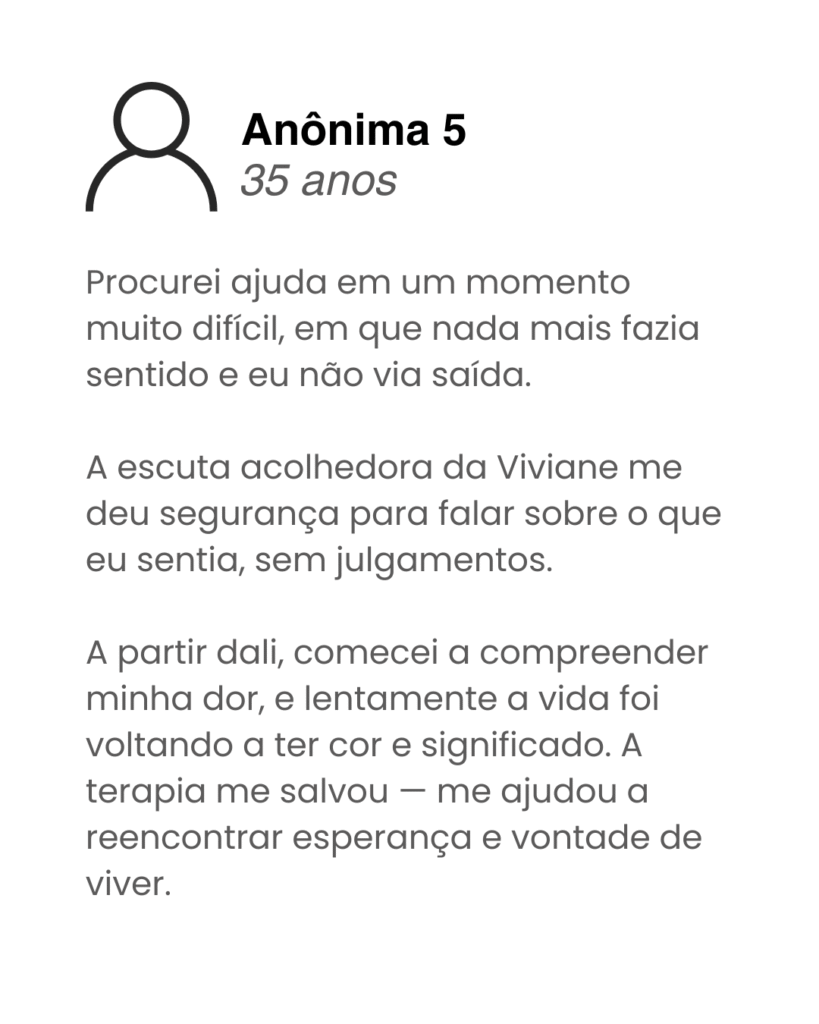 Depoimento 5 - Psicanalista Viviane Alves